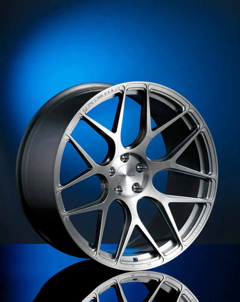 Brushed silver alloy rim